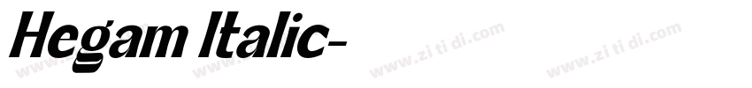 Hegam Italic字体转换